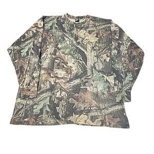 Vintage 90s Ranger 2XL RealTree Advantage‎ Timber Camo Henley USA
